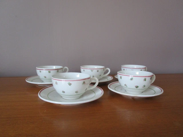 3 ANCIENNES TASSES A Cafe Ceranord + Pichet Sarreguemines Digoin Nous
