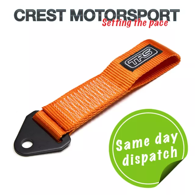 TRS Fixed Tow Eye Strap/Loop ORANGE (MSA Compliant) Race/Rally/Competition Car