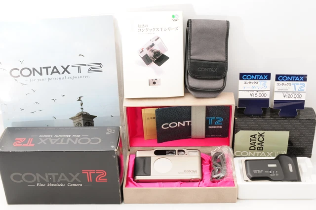 [N MINT] Contax T2D T2 D Titan silver 35mm Point & Shoot Film Camera From JAPAN