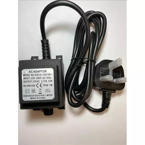 Replacement for 12V ~1700mA 20.4VA MING AN Transformer MAO-BS-1201700 AC Adaptor