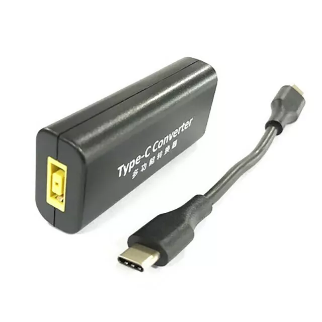 USB-C Male to Square USB Female Power Charger Converter for Lenovo Think-DB