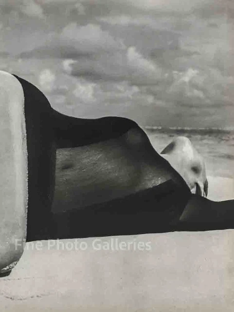 1960s Vintage RICHARD AVEDON Beach Female Fashion Large Format Duotone Photo Art