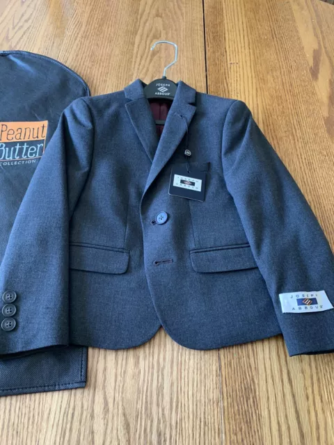 JOSEPH ABBOUD CHARCOAL Gray Grey Suit Coat Only Jacket Boys Size 4 ...
