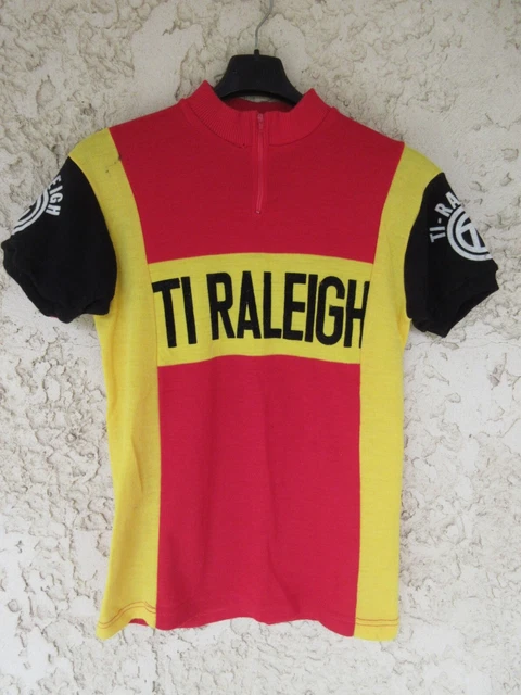 Maillot Cycliste vintage TI Raleigh Campagnolo 80'S Acrylique