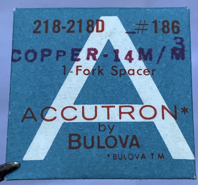 Ensemble Diapason Pour Montre Accutron By Bulova - Réf 218D / 716 - Neuf Ancien Stock