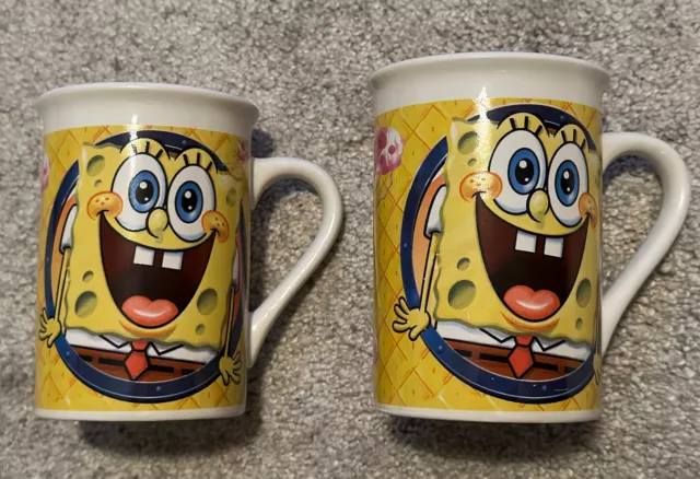 Nickelodeon Spongebob Squarepants Ceramic Hot Chocolate Coffee Mugs - Set of Two