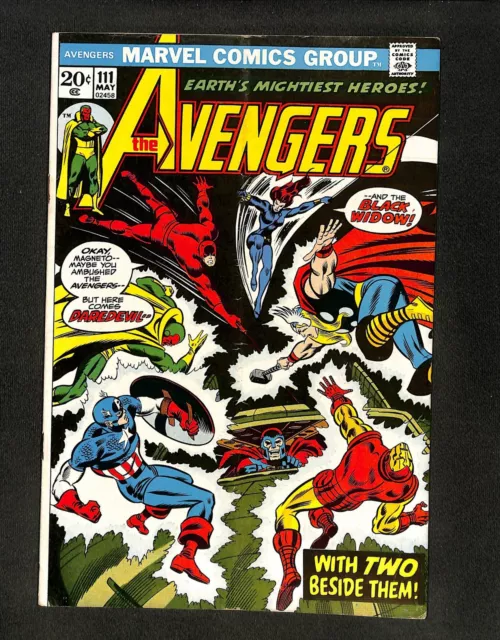 Avengers #111 Black Widow Joins! Marvel 1973