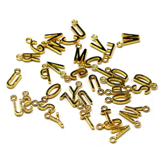52 pcs Alphabet-Buchstaben-Anhänger DIY pendant charms Brief Anfänglichen Charme