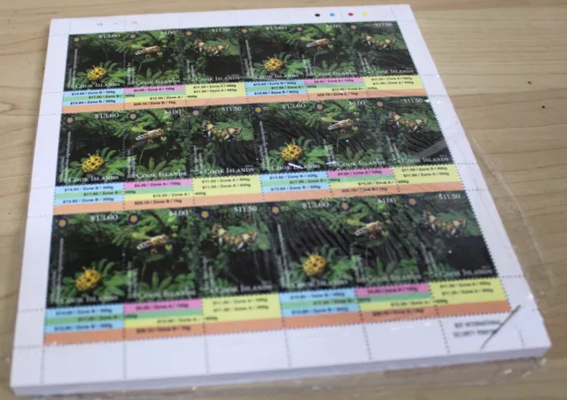 100 x Cook Island 2014 Mi. 1990-92 Bogen je 6 Satz ** Insekten Insects 31200,- €