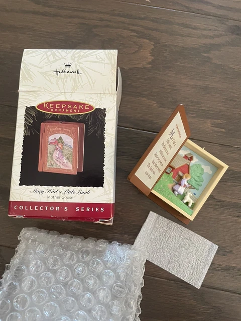 Hallmark 1996 Mary Had a Little Lamb Mother Goose Keepsake Ornament IOB
