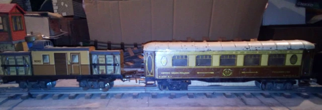 Wagons Pullman Et Fourgon Container Flèche D'Or JEP - Occasion Traces D'âge - Attention: VENDU