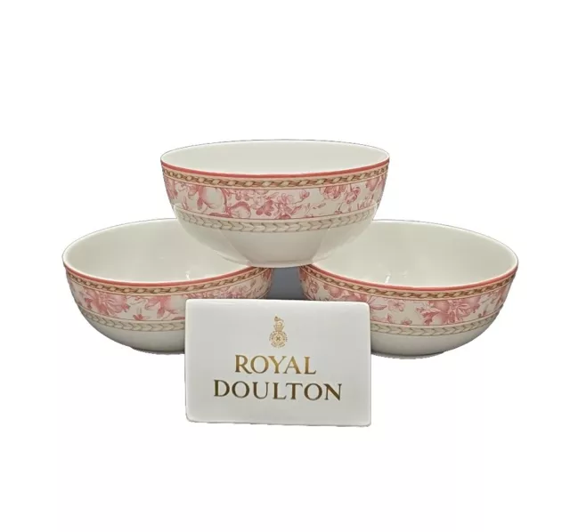 Royal Doulton Studio PROVENCE ROUGE 3 All Purpose/Cereal Bowls MINT 1ST Q