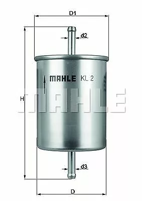 MAHLE (KL 2) Kraftstofffilter für AUDI FORD SEAT SKODA VW