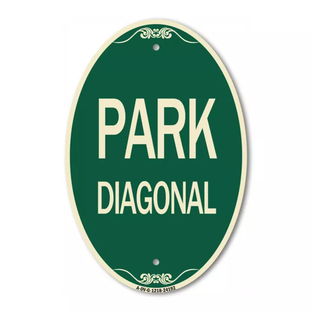 SignMission Designer Series Sign - Diagonal Parking 1 12" x 18" Aluminum Sign