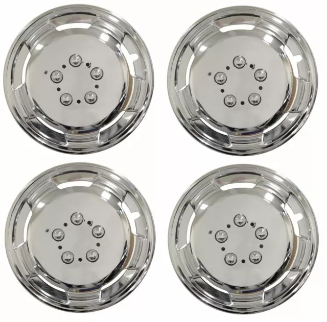 Mercedes Sprinter 15 Inch Chrome Deep Dish Wheel Trims Hub Caps 15"