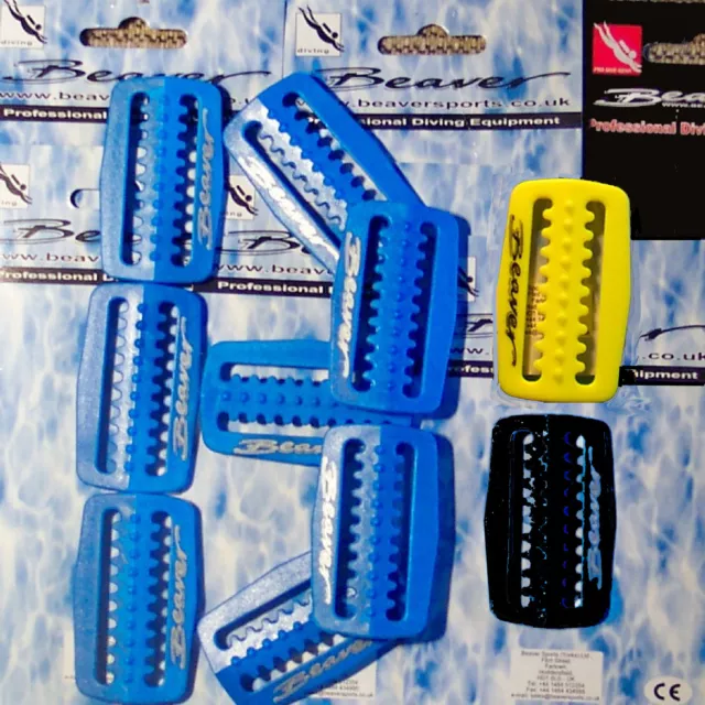 SCUBA weight belt retainers keepers diving gear clip blue black yellow snorkel