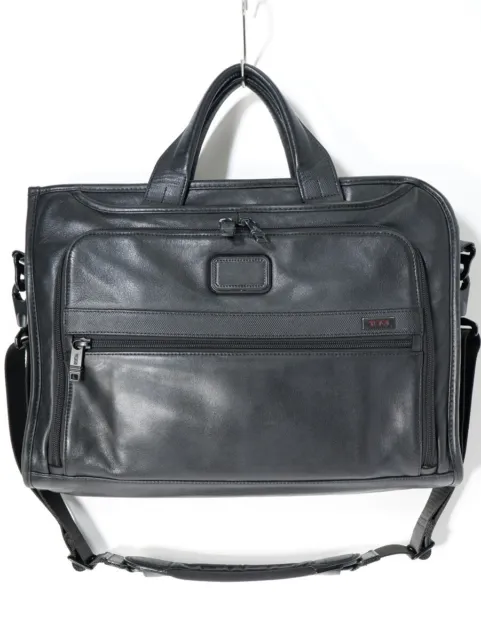 Tumi Alpha Slim Deluxe Leather Portfolio 96110D2 Business Bag Briefcase Mbga7020