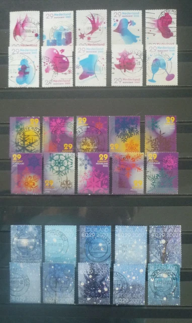 Niederlande - Lot Briefmarken - Dezembermarken 2005 - 2007 gestempelt # 71