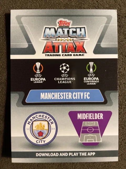 2021-22 TOPPS MATCH Attax Extra Kevin De Bruyne Out Of This World #OUT1 ...
