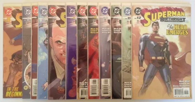 Superman Birthright #1-12 Complete Set of Back Issues Direct Sales