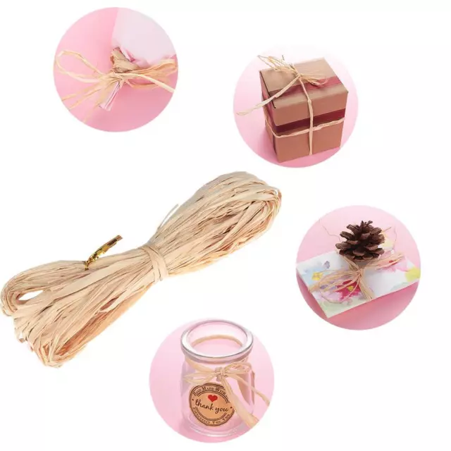 Gift Box Scrapbooking Dry Straw Pape Raffia Ribbon Packing Wrapping Supplies