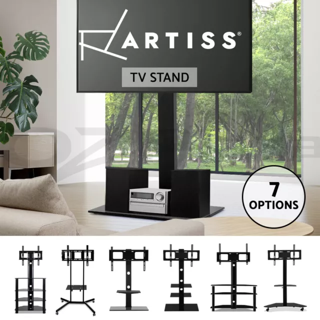 Artiss TV Stand Mount Bracket Swivel Shelf Storage Wheels 32-70 Inch Universal