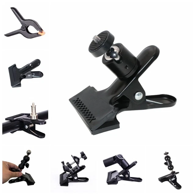 BALL HEAD CAMERA Tripod Mount Flash Holder Backdrop Clamp Photo Studio