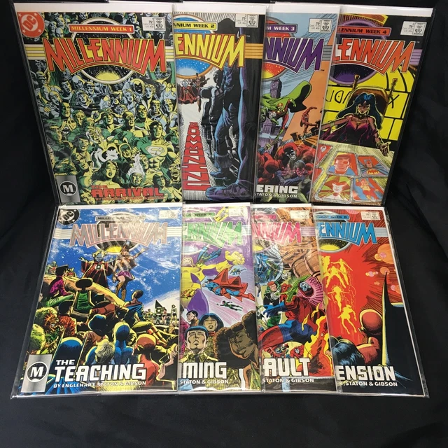 MILLENNIUM Complete Set #s 1-8 (DC Comics 1988) Joe Staton Manhunters HIGH GRADE