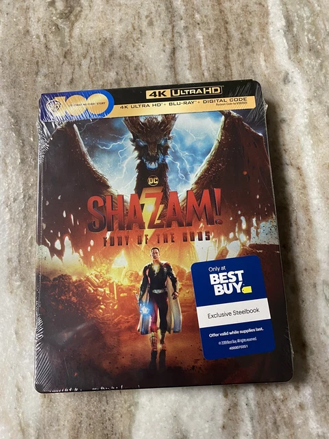 SHAZAM FURY OF The Gods 4K Steelbook Best Buy Exclusive New/ Sealed $46