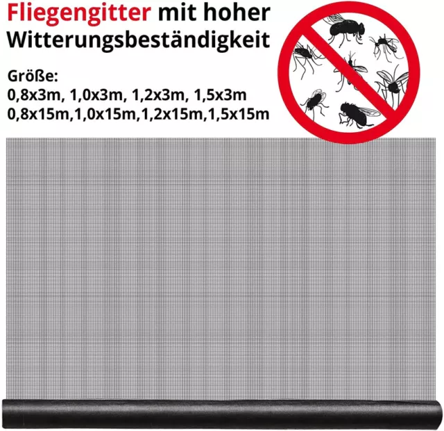 Fliegengitter für Fenster und Türen Fenstergitter Insektenschutz aus Fiberglas