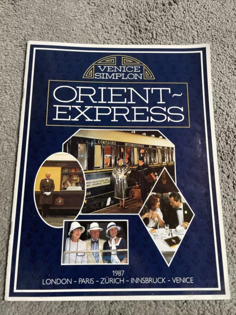 1987 VENICE SIMPLON Orient Express collectors vintage brochure MINT ...