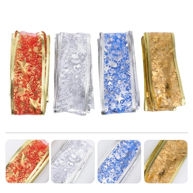 8 rollholiday xmas ribbon en von Ripsband Weihnachten Verpackung Band Band Bo 7