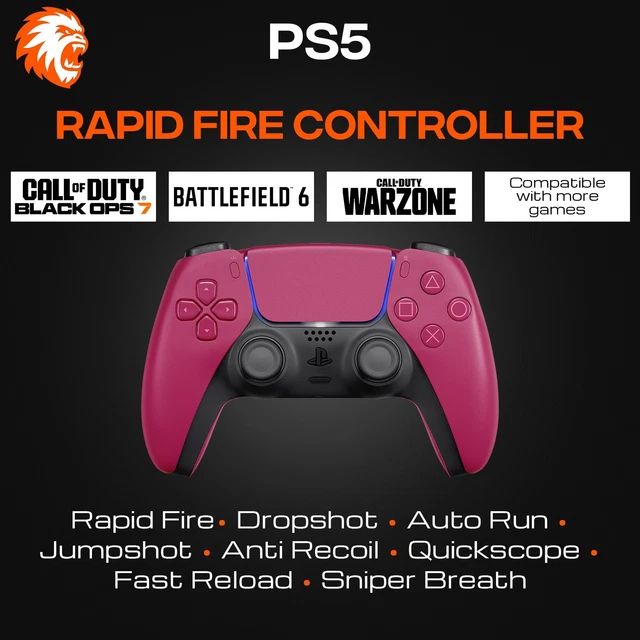 Manette PS5 Rapid Fire - Cosmic Red - Sony - Neuve Sous Blister