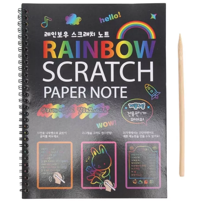 19X26Cm   Color  Scratch  e Book Black Diy Drawing Toys Scraping2797