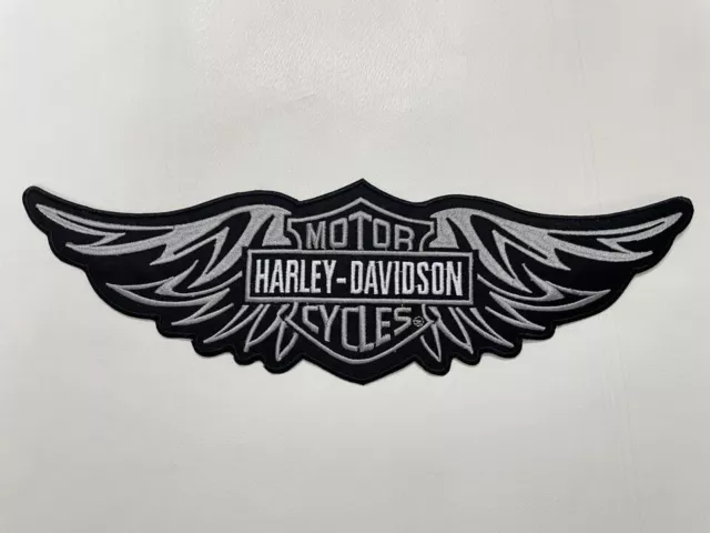 HARLEY - Davidson Gray Eagle Patch Large Embroidery Patch - Iron / Sew On