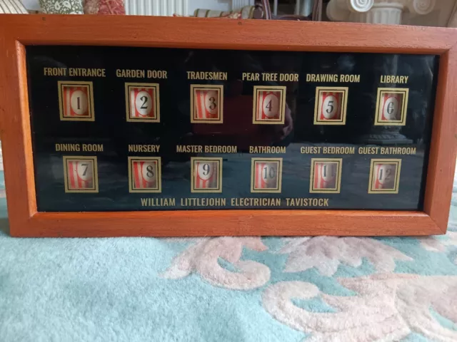 butlers and servants bell indicator box