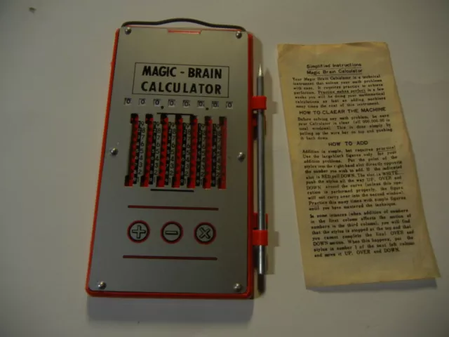Magic Brain Calculator Tool No Stylus Chadwick Vintage Japan