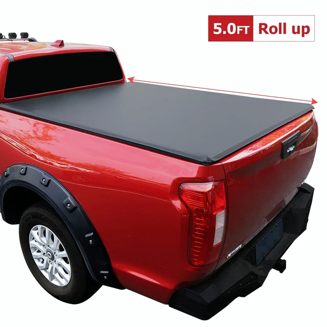 5.0FT Soft Roll-Up Tonneau Cover Bed for 2016-2021 Toyota Tacoma Upgraded