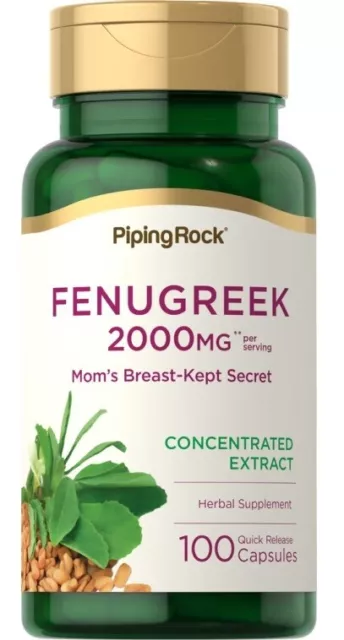 Fenogreco FENUGREEK 2.000mg 100 caps quick release Diabetes, Aumento del busto