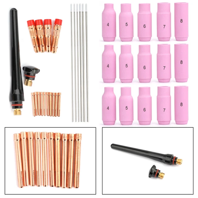 Areyourshop 37pcs TIG Welding Torch 17/18/26 Wear Parts Set S7