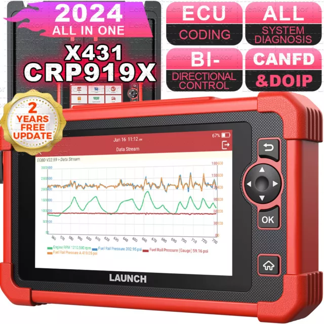 LAUNCH X431 CRP919X PRO Outils diagnostics scanners Systèmes Complète Codage ECU