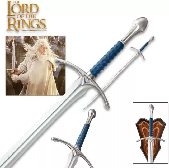Lord Of The Rings- Anduril, Flame Of The West, Sword Of Aragorn + Wall Plaque