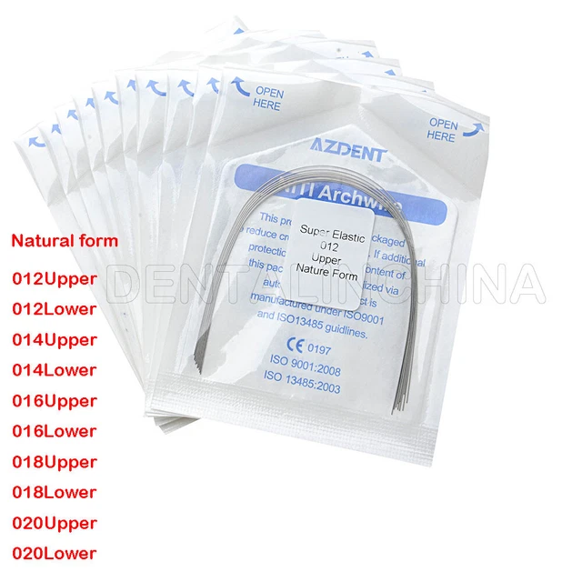 5 Bag AZDENT Dental Orthodontic Super Elastic Natural Form Niti Round Arch Wires