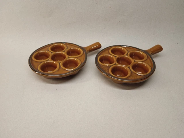 Lot De 72 Godets à Escargots En Grès Vernissé - Coquilles Céramique - Fabrication France