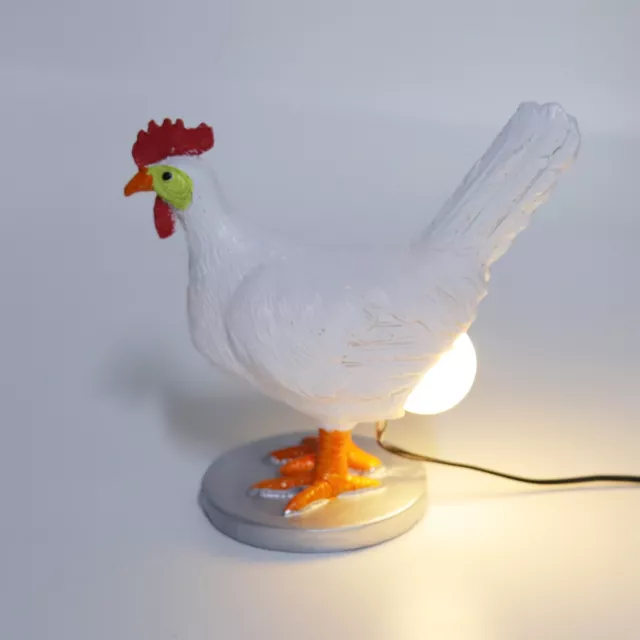 Chicken Laying Lamp Light Lifelike LED Egg Night Light for Bedroom Living Room