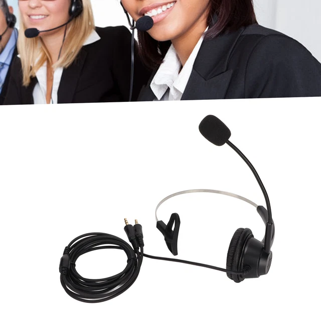 H360‑PC PC Monaural Headset Corded Single Ear Headset With 3 Section Double SP5