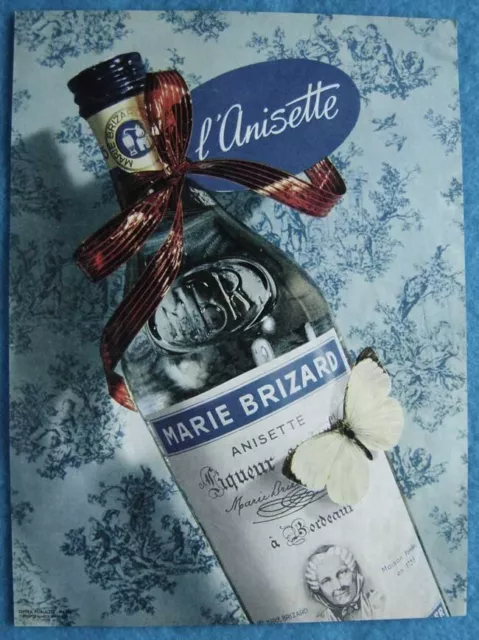 Publicité Papier - Liqueur MARIE BRIZARD de 1956