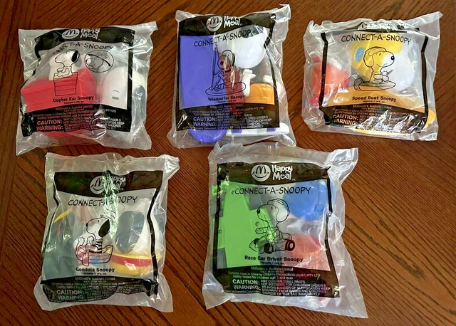 2002 CONNECT-A-SNOOPY MCDONALDS Happy Meal Toys - Mix and Match