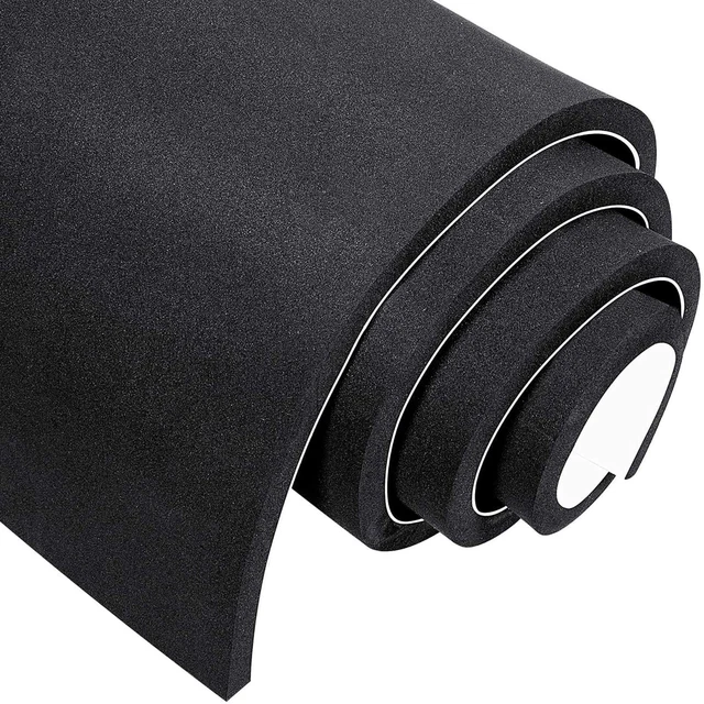Adhesive Rubber Sheet 1/2 Inch Thick x 12 Inch Width x 59 Inch Length, Closed