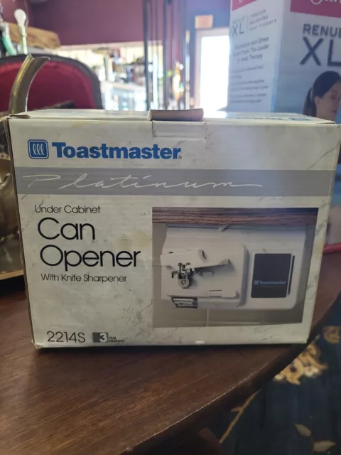Toastmaster Electric Under Cabinet Can Opener w/Knife Sharpener #2209